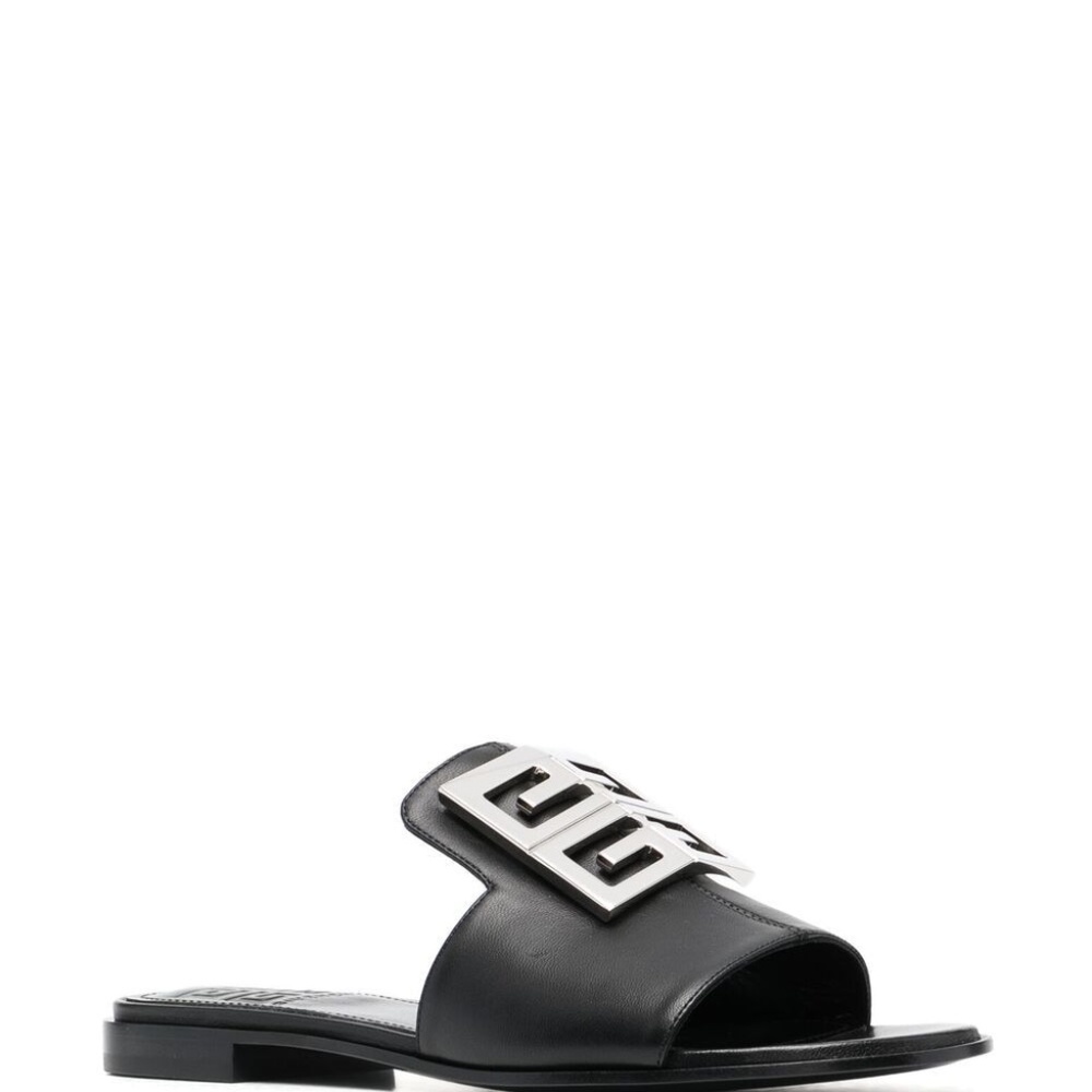 Givenchy 4G Leather Flat Mules Sandals